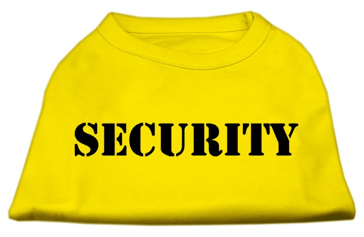 Security Screen Print Shirts Yellow XXL